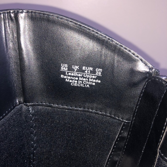 Franco Sarto Leather Cecilia Black Size 9 Boots - Picture 7 of 10